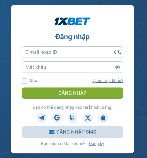 1xbet_Đăng nhập vào tài khoản